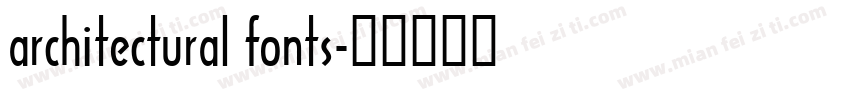 architectural fonts字体转换